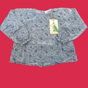 Tocoto vintage beautiful flowers texture girls shirt size 18m
